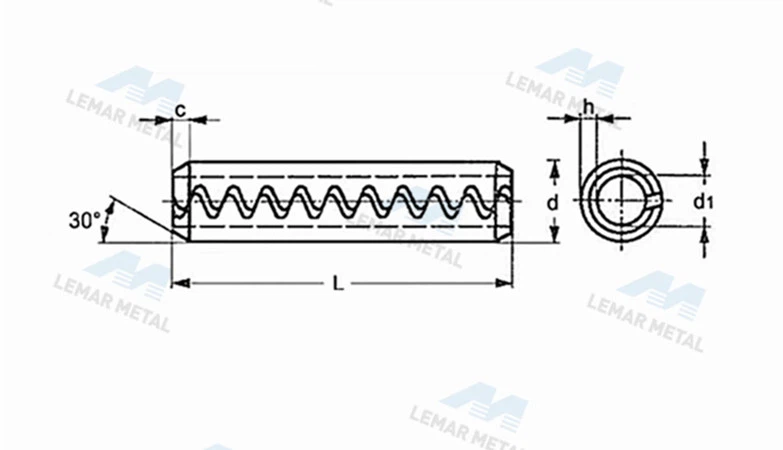 Interlocking Teeth Spring Pin Interlocking Teeth Spring Pin