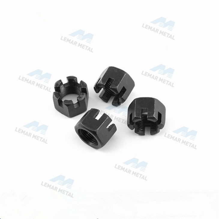 carbon steel hexagon slotted nuts